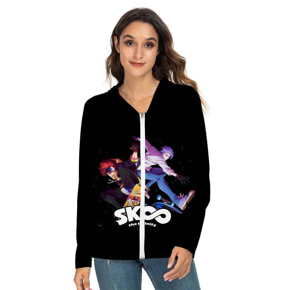 Anime sk8 o infinito impressão 3d zip up mulheres/homens moletons moletom streetwear hip hop cosplay com capuz jaqueta skate