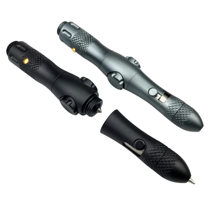 Multi-function Self Defense Tactical Pen Fidget Spinner Flashlight Emergency Glass Breaker Outdoor Survival EDC Tools Drop Ship