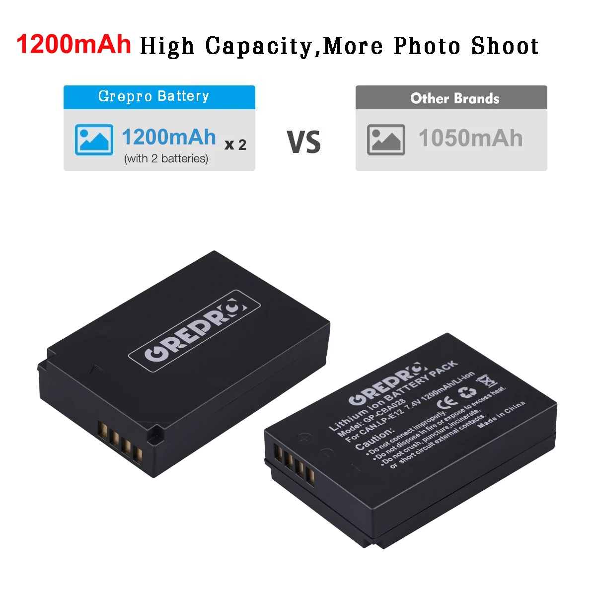 بطارية LP-E12 LPE12 LP E12 + شاحن USB مدمج لكاميرا Canon EOS M50 M100 200D M5 100D Kiss X7 Rebel SL1 D6 DSLR