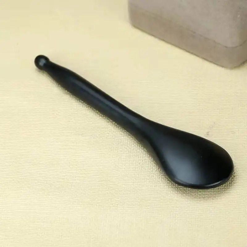 Acupuncture Pen Face Care Spoon Gua Sha Tool Crystal China Bian Shi Stone Mineral Skin Health Massager Head Body Massage Scraper