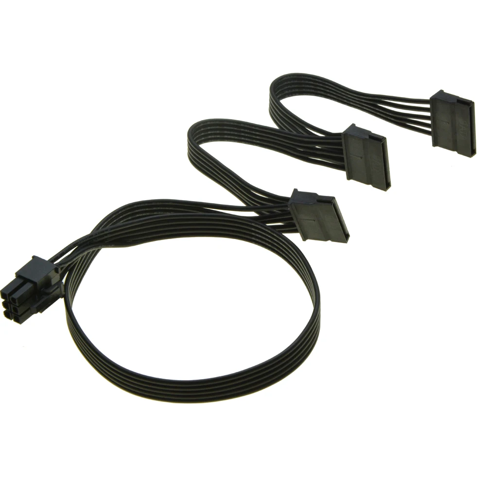 Cable de fuente de alimentación PCI-e 6Pin 1 a 3 SATA 4Pin, GPU 8Pin a 6 + 2Pin CPU 4 + 4 Pin para EVGA 1000 850 750 650 GQ