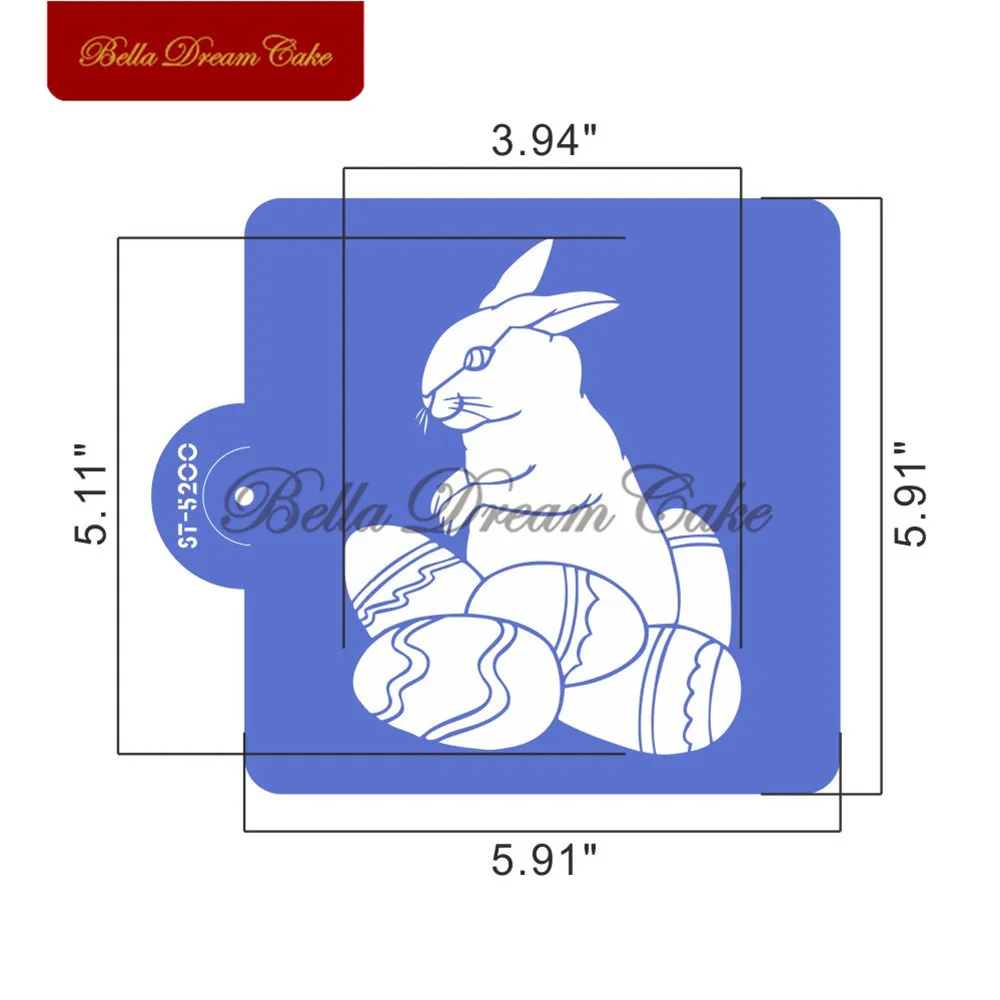 Easter Egg Bunny Cake Stencil DIY Handmade Plastic Drawing Template Chocolate Cookies stencils Cake Decorating Tools Bakeware