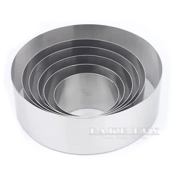 10cm Height 4 5 6 7 8 9 10 inches Round Shape 304 Stainless Steel Mousse Ring Thickened Cake Mold Tiramisu Molds DIY Baking Tool