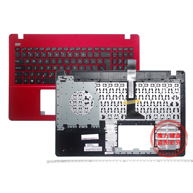 

GZEELE New for ASUS K550 K550C K550CA K550CC K550J K550JD K550JK K550JX laptop keyboard red C Cover PalmRest English version