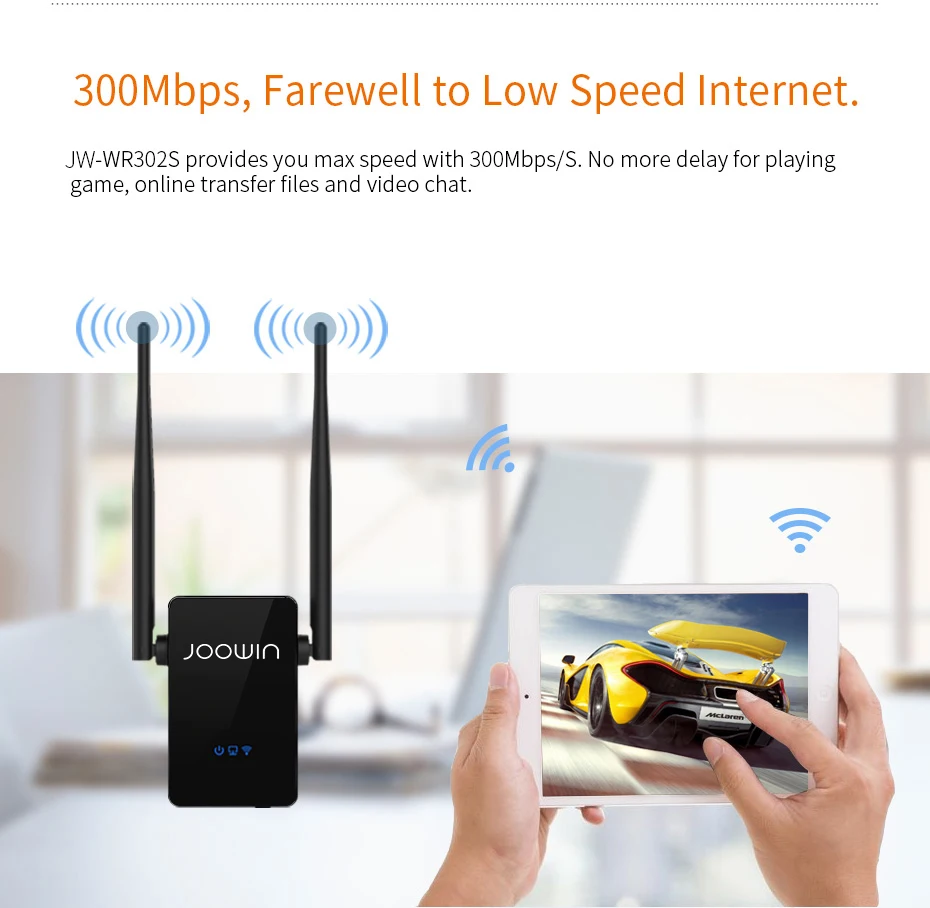 300M Wireless WiFi Repeater 10dbi Antenna Strong WiFi Signal Amplifier Wireless Router WiFi Range Extender Expand Booste