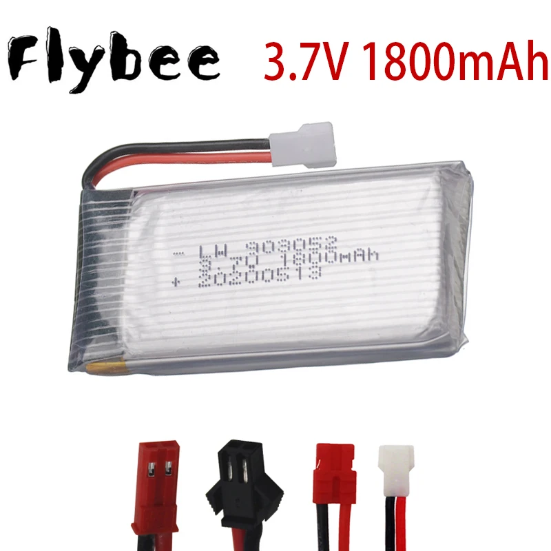 3.7v 1800mAh قابلة للشحن بطارية ل SYMA X5SW X5 X5S X5C M18 H5P KY601S 903052 3.7v يبو البطارية مع XH2.54 التوصيل