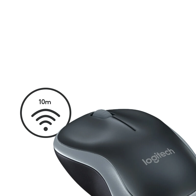 Logitech M185 Wireless Symmetric Design Mouse with USB Nano Receiver for Windows Mac OS Linux Support Official Test