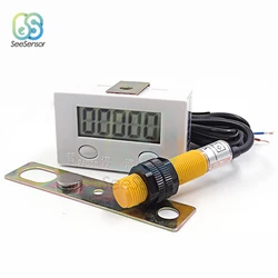 Digital Electronic Counter Electronic Meter Magnetic Inductive Sensor Switch Proximity Switch 5 Digit LCD Punch Counter