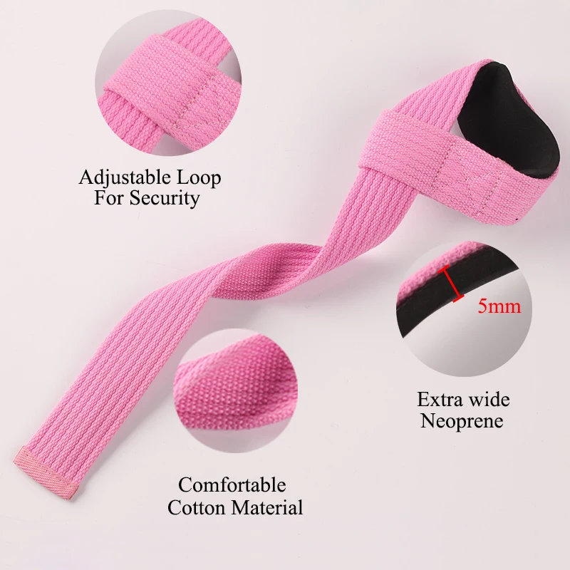 Weightlifting Wrist Straps, Strength Training, Adjustable, Non-slip, Gym Fitness, Lifting Strap, Sports Grip Band