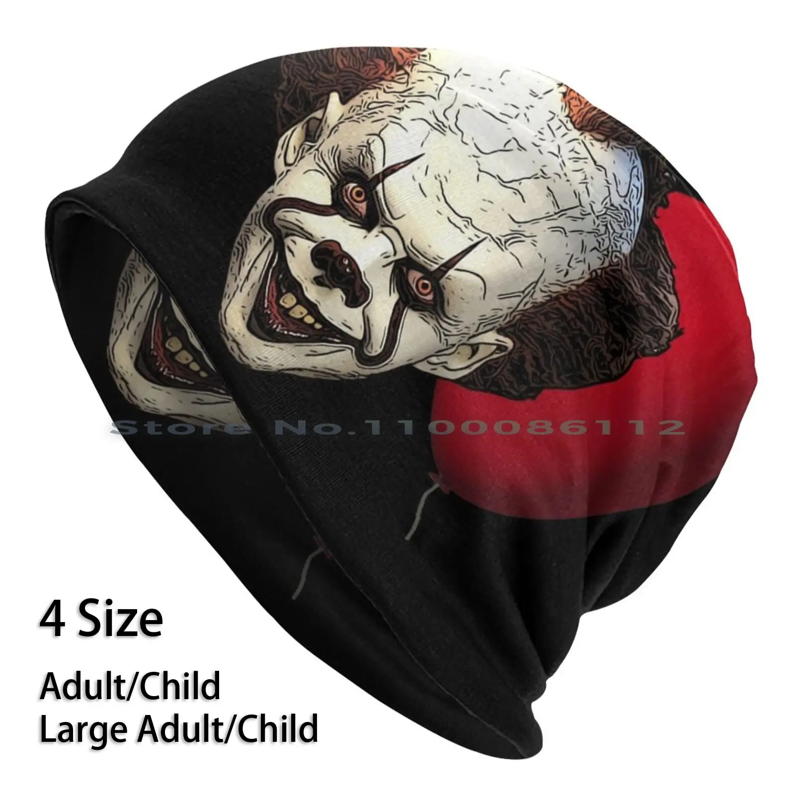 Scary Horror Clown Face Mask Beanies Knit Hat Badass Stylish Fashion Scary Teeth Horror Vampire Monster Clown Jigsaw Puzzle