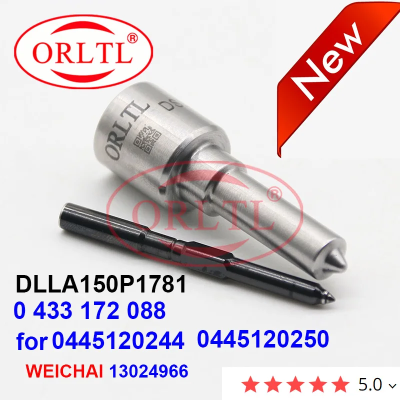 ORLTL Commmon Rail Nozzle DLLA150P1781 0433172088 for 0445120244 0445120150 445 120 244 0 445 120 150 WEICHAI 13024966