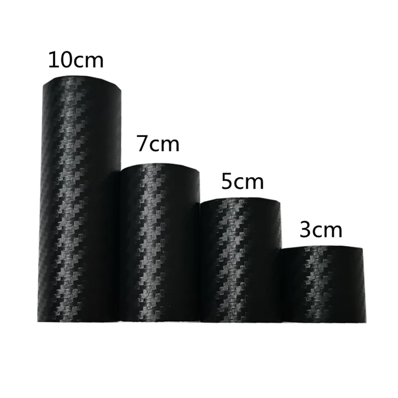 3D Carbon Fiber Car Sticker DIY Paste Protector Strip Auto Door Sill Side Mirror Anti Scratch Tape Waterproof Protection Film