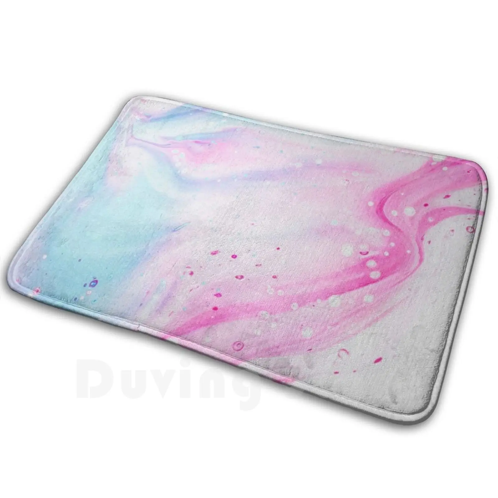 Wave Color Carpet Mat Rug Cushion Soft Rainbow Wave Pink Magenta Blue Background White Water Hbalahmar Helmi Balahmar