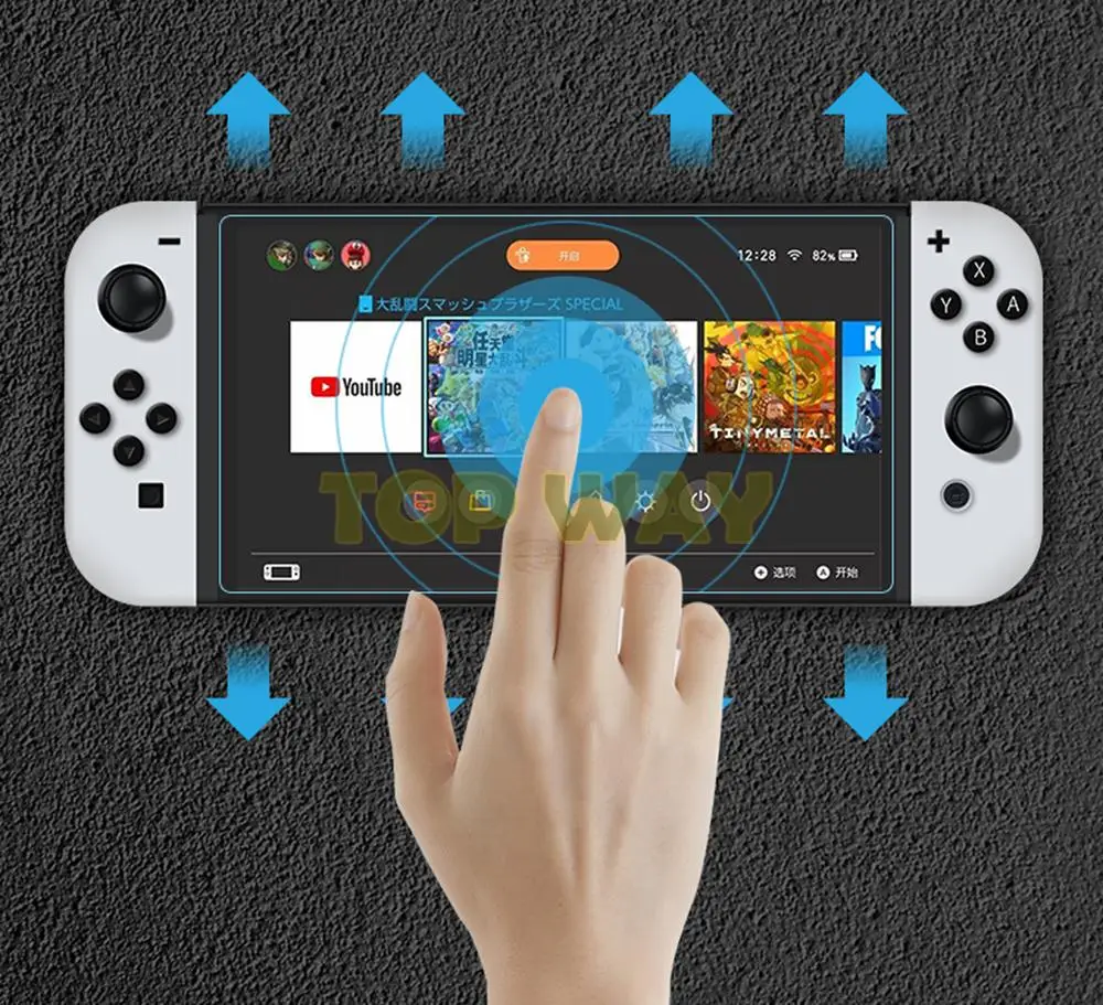 Película protectora de plástico para Nintendo Switch, Protector de pantalla OLED, Extra sensible al tacto