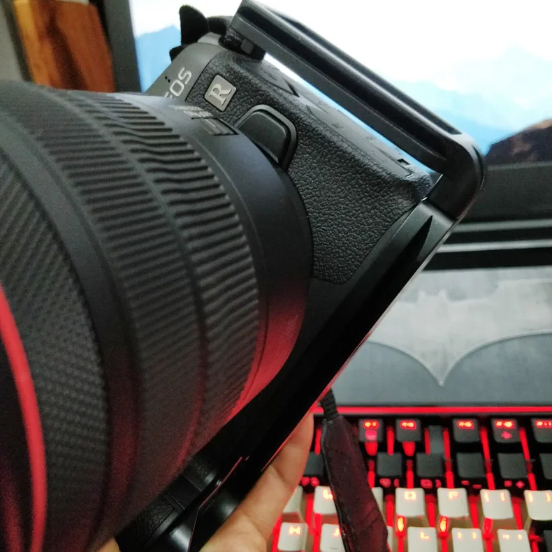 For Canon Eos R EOSR Camera Hot Shoe L Bracket Hand Grip Holder Plate Aluminum