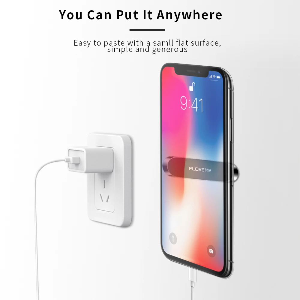 Floveme-携帯電話用の磁気ホルダー,ユニバーサルダッシュボード,スマートフォン用
