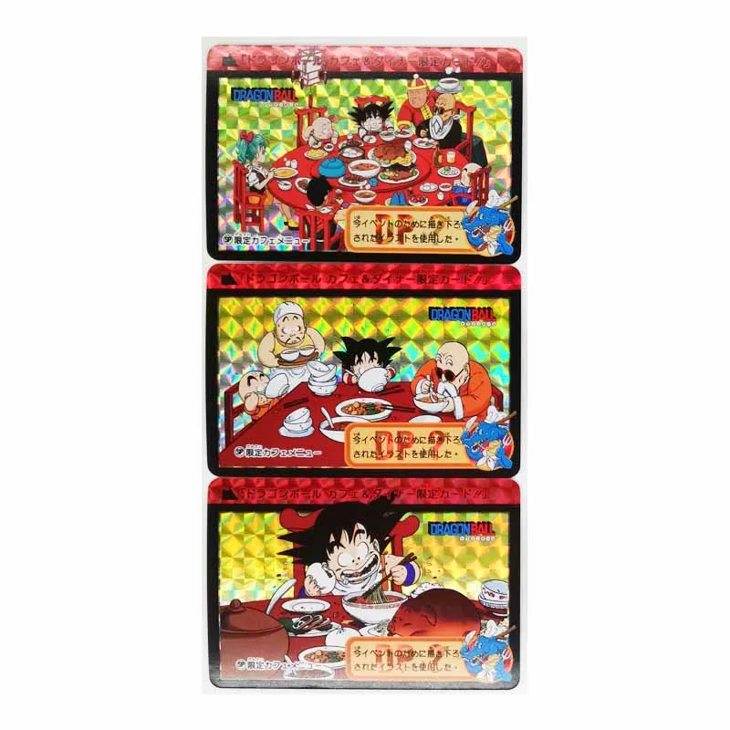 3pcs/set Dragon Ball Z Eat GT Super Saiyan Heroes Battle Card Ultra Goku Game Collection Cards