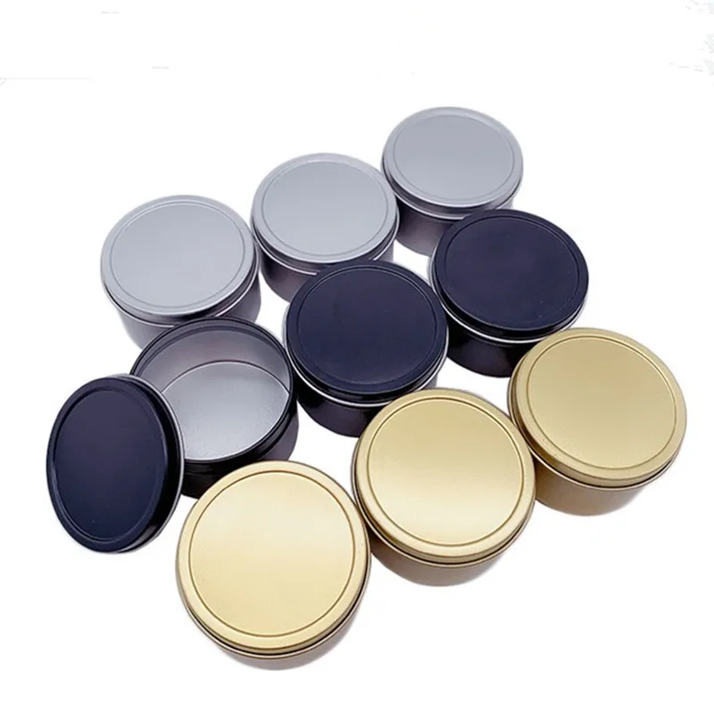 Round Candle Tin Box, Small Candy Tea Container, 100Pcs a Lot