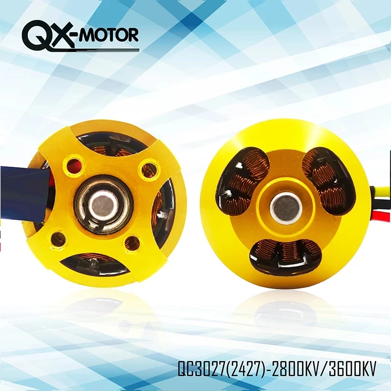 QX-MOTOR QC3027 3600KV DC silnik bezszczotkowy Outrunner DIY RC bezrdzeniowy silny moment obrotowy zabawki RC samochodów model statku akcesoria do