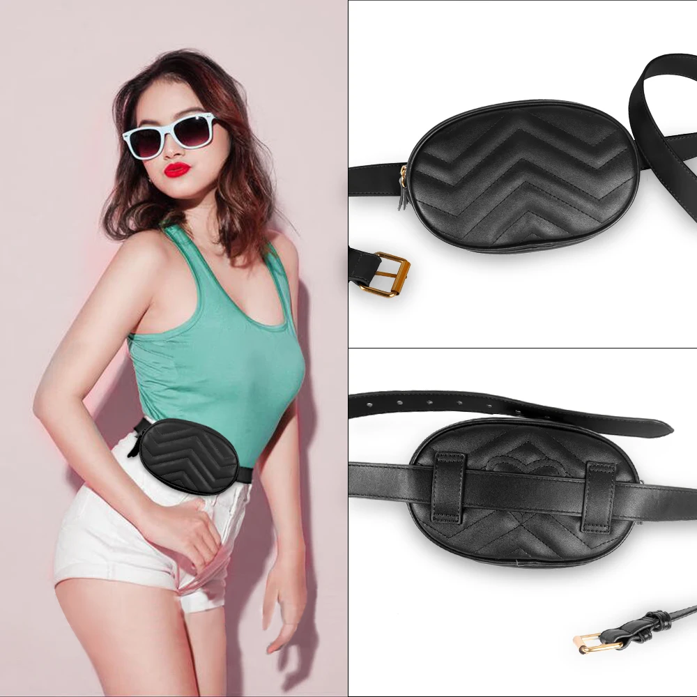 Buylor New Waist Pack For Women Brand Designer Belt Bag Fashion Fanny Pack PU Leather Bum Bags Chest Bag Girls Cute Phone Pocket