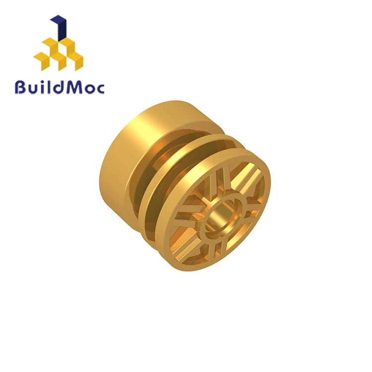 

BuildMOC 55981Wheel 18mm x 14mm with Pin Hole Fake Bolts and Shallo For Building Blocks Parts DIY Ed