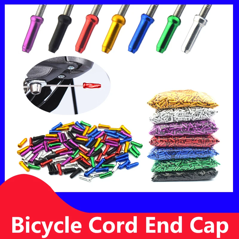 20/50/100PCS bicycle brake line aluminum alloy tail cover 7-color brake accessories shifter pressure internal cable end cap