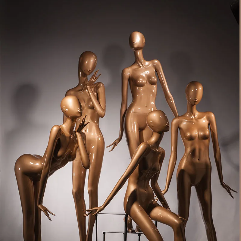

New Golden Female Mannequin Fashion Model Best Quality Factory Direct Sell Customized