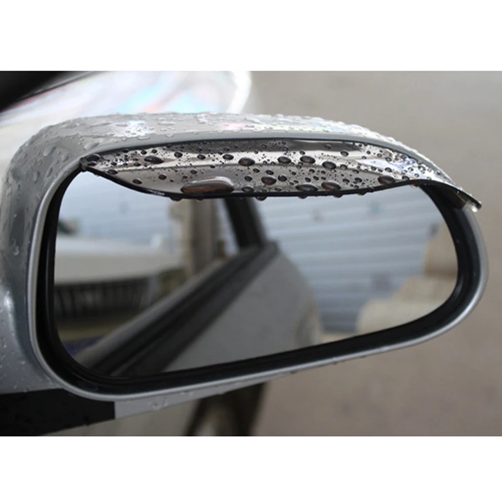 

2x Black Car Rear View Side Mirror Rain Boards Sun Visor Shade Shields Universal Car Tuning Exterior Parts Outside Mirror