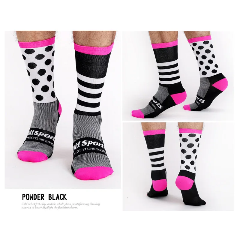 3 pairs Asymmetry Wave point Sports Socks Wearable Sweat Cycling  Socks for Man Woman Cycling Running Outdoor Sports