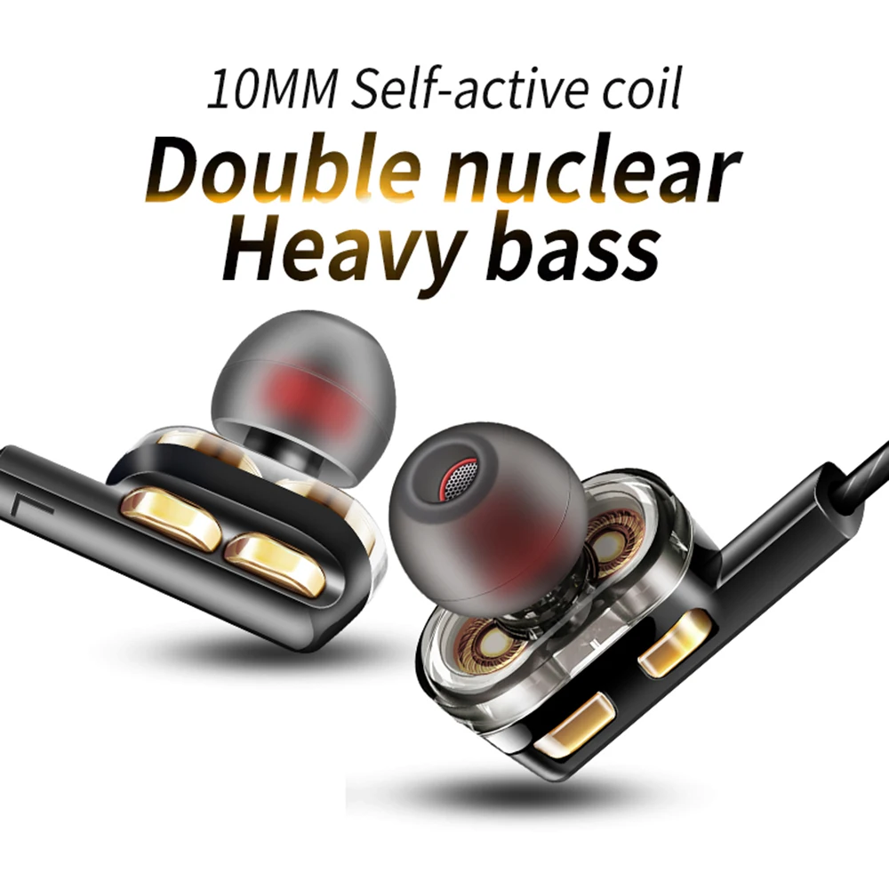 Origqkz CK3 Earphone Berkabel Stereo Bass Drive Ganda Headset Olahraga In-Ear dengan Mikrofon Headset Gaming Earbud Mini Fon De Ouvido QKZ