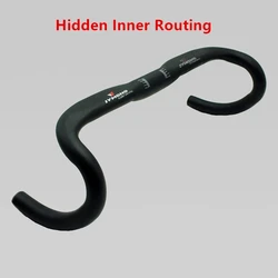 Road Bike Handlebar Bend Bar Hidden Inner Brake Cable Fixed Gear Bicycle Vertical Pipe Handle Aluminum Alloy 31.8mm Width 420mm