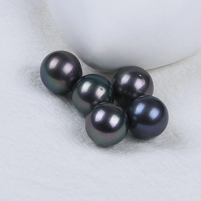 

Wholesale 11-12mm peacock green color freshwater loose edison round pearls high quality beads for women jewelry party