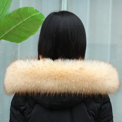 2020 new winter super real raccoon fur collar unisex coat colored fur collar