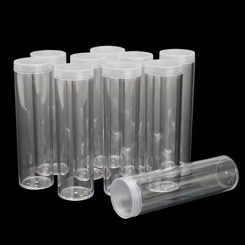 100pcs 5ml Plastic Test Tubes Vials Sample Container Powder Craft Cap Bottles for Office School Chemistry Supplies.