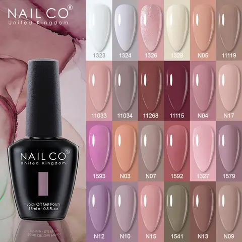 NAILCO 131 색상 베르니 세미 퍼머넌트 UV 바니시 젤 매니큐어 네일 아트 젤 매니큐어 디자인 탑 베이스 바니시 하이브리드