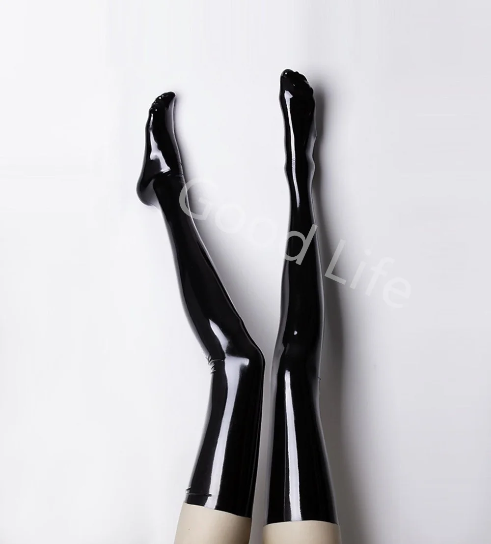 Handmade Latex Stockings Latex Rubber Unisex Long Tight Socks