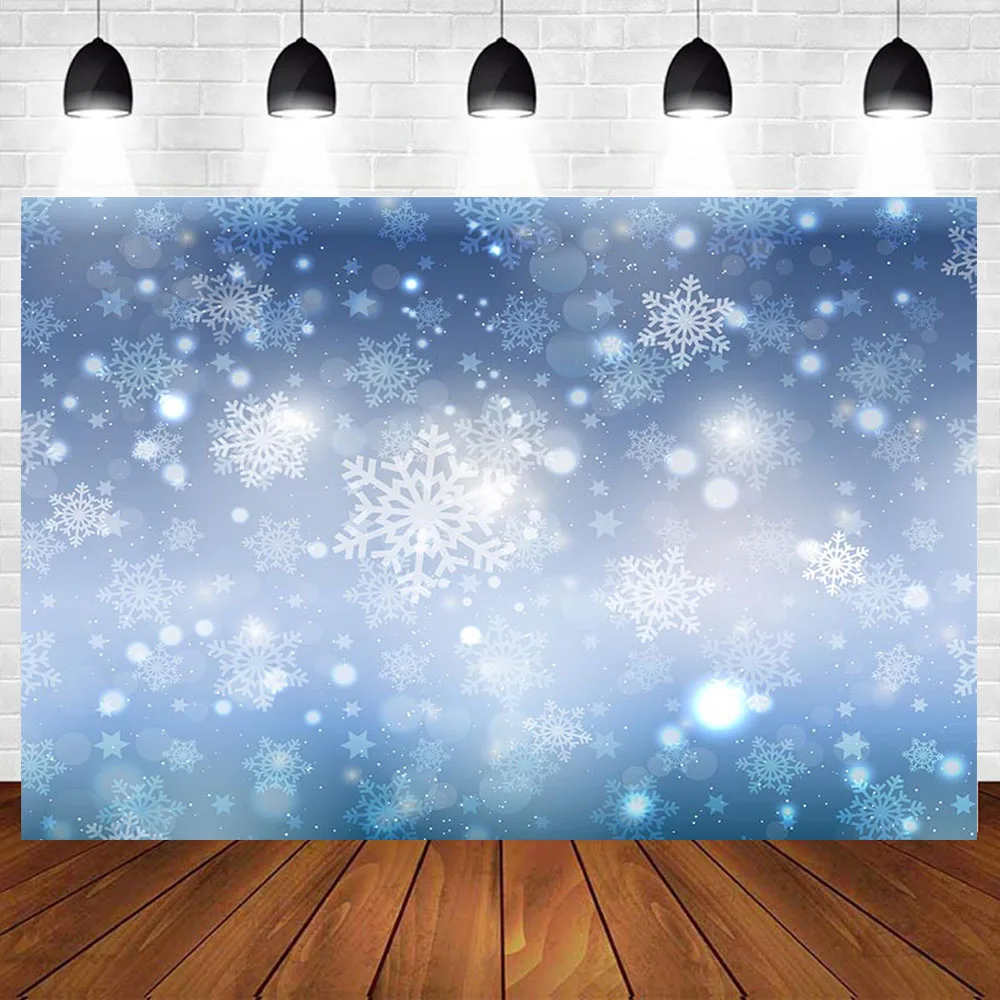 

Christmas Backdrop Snowflake Bokeh Winter Snow Purple Glitter Christmas Background Home Decor Photo Studio Backdrop Prop