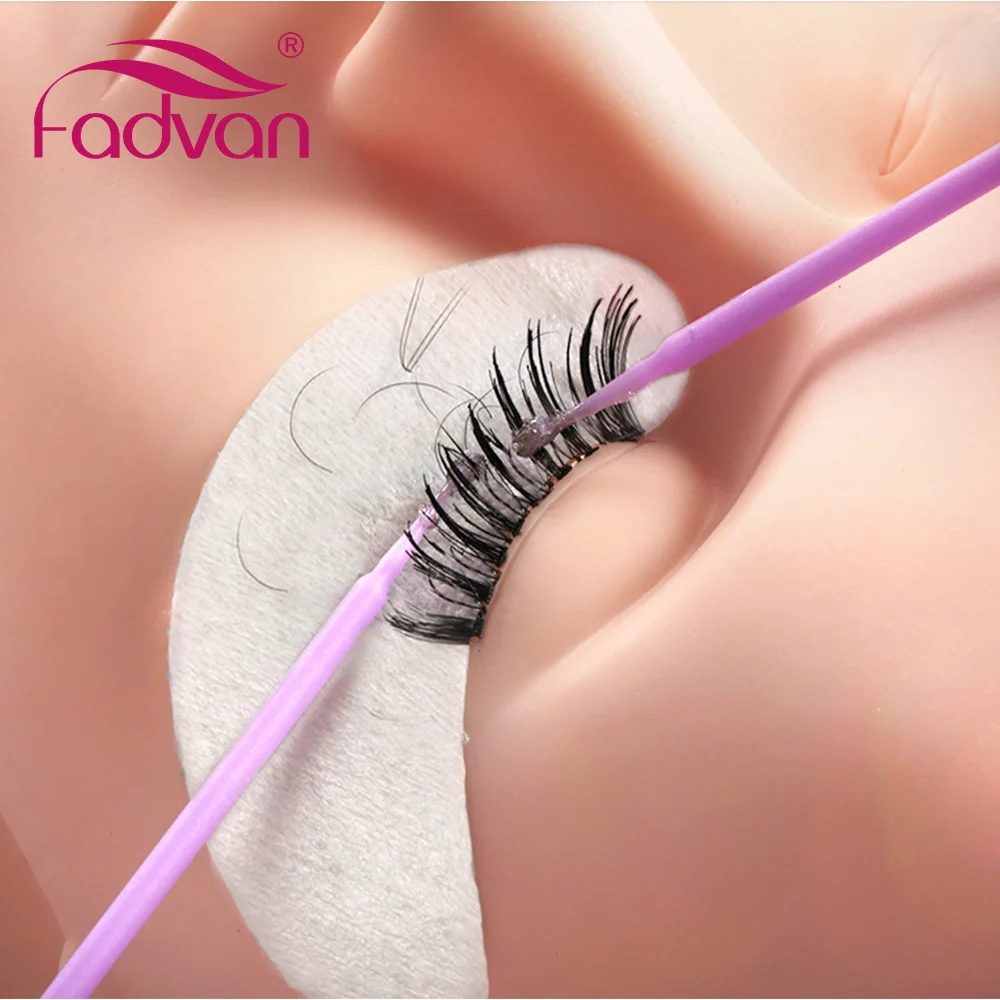 Fadvan Under Eye Pads for Professional Lash Building Lint Free Gel Paper Eyelash Patches 50/100 Pairs False Lashes Grafting Tool