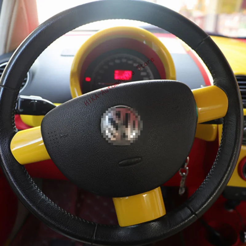 Für volkswagen VW käfer 2003-2010 schwarz carbon fiber Innen lenkrad molding trim abdeckung 2004 2005 2006 2007 2008 2009 – Detail 5