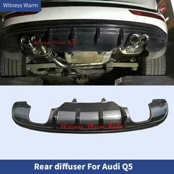 Carbon Fiber / Frp Auto Car Styling Rear Diffuser Bumper Lip Spoiler Guard for Audi Q5 2013 2014 2015 2016 2017