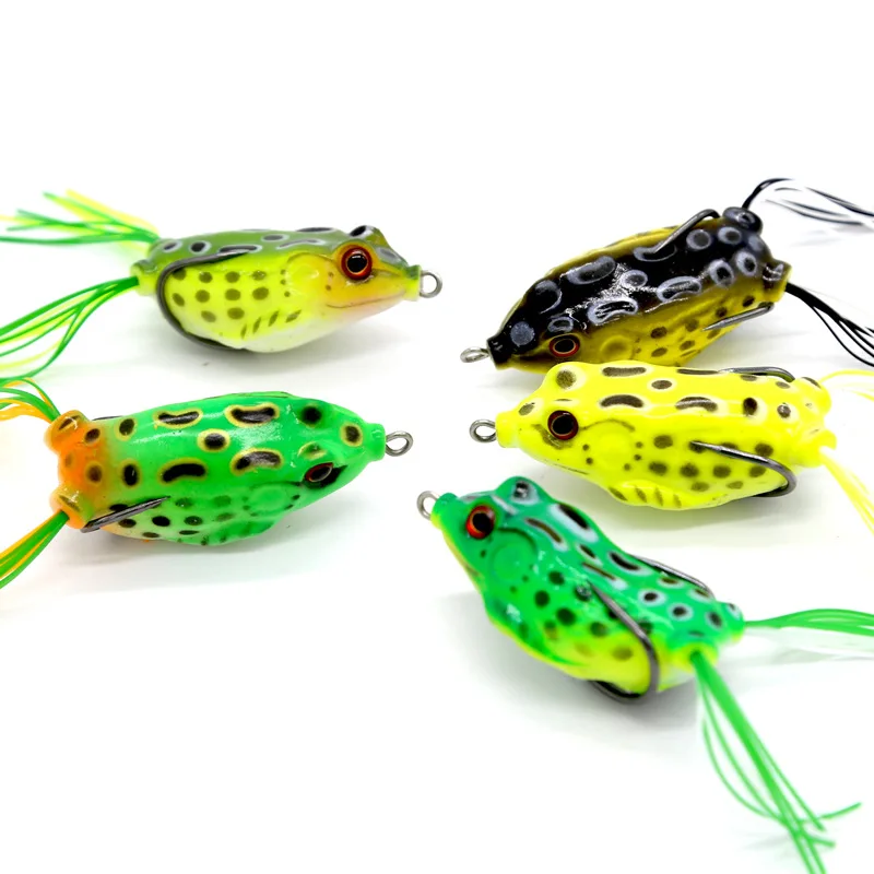 Double Propeller Frog Soft Baits Shad Soft Lure Jigging Fishing Lure Bait Prop Topwater Catfish Silicone Artificial Wobblers