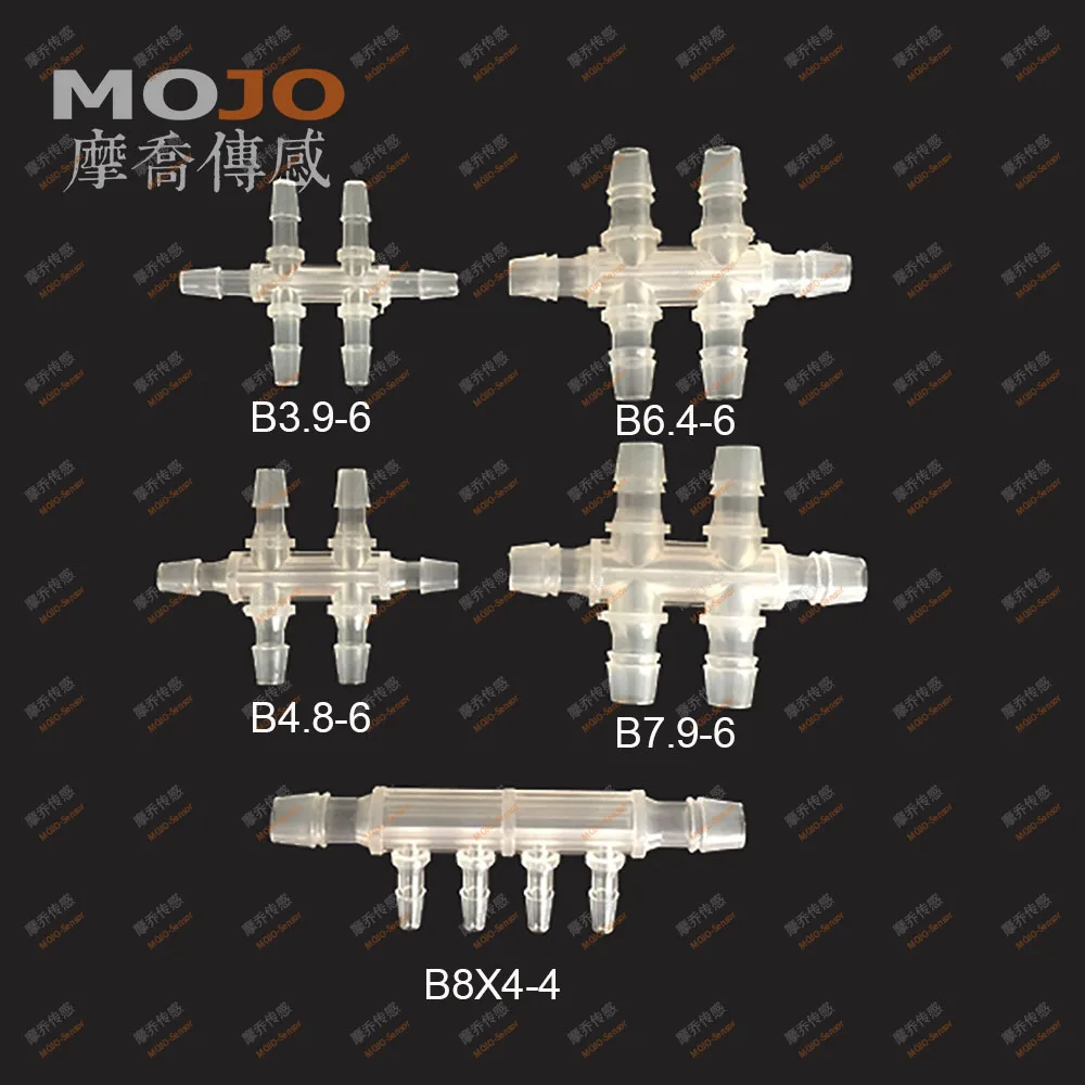 (100 шт./лот) MJ-B4.8-6 PP пластиковые соединители для шлангов 4,8 мм шестиходовой соединитель для труб с несколькими проходами