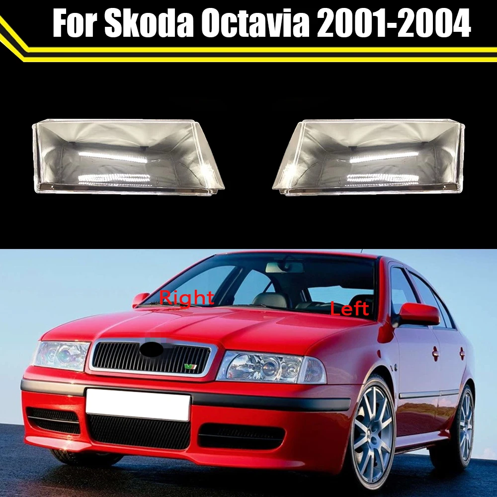 Przezroczyste lekkie etui do Skoda Octavia 2001 2002 2003 2004 osłona reflektorów przednich reflektor abażur szklana lampa Shell czapki