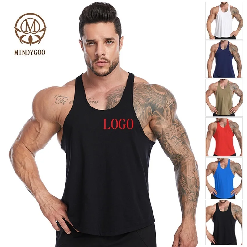 MANSART Custom Logo Fitness Tshirt High Quality Private Label Factory OEM ODM Wholesale Men Sleeveless Tank Top Running Wear