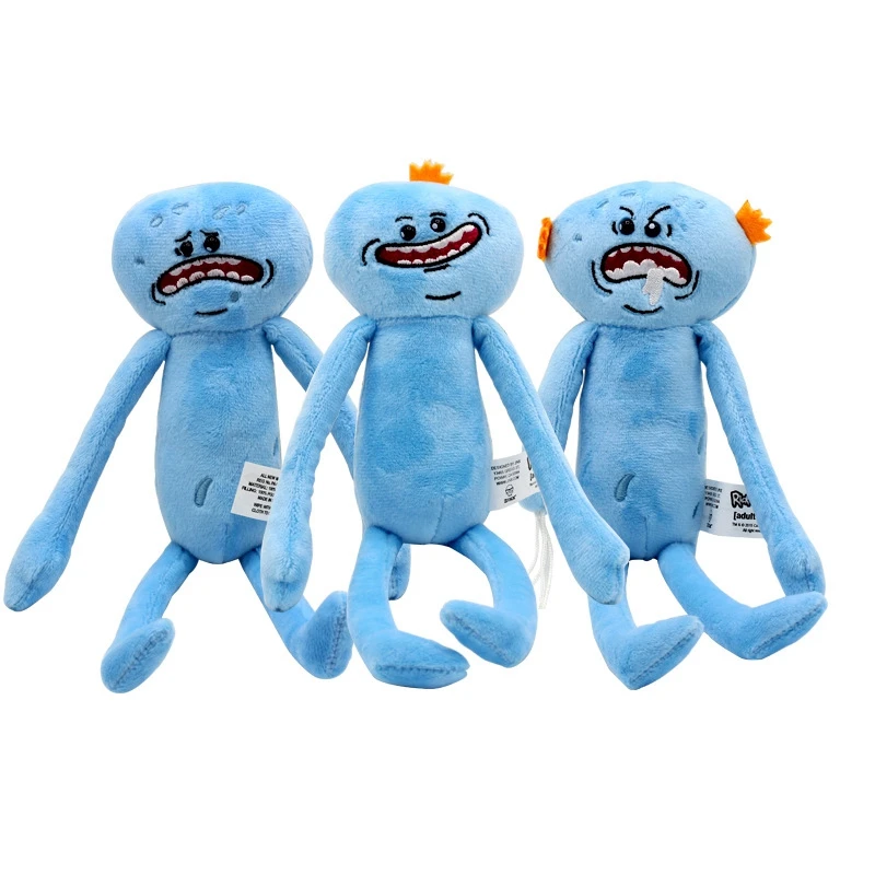 Pepino de Anime de 18CM para niños, pepino Mr.meeseeks, muñeco de peluche suave