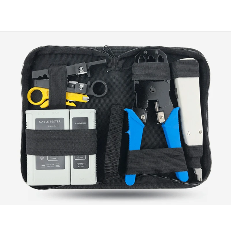 5 pcs/set lan tester RJ45 Crimping pliers Portable LAN Network Repair Tool Kit Cable Tester AND Plier Crimp Crimper Clamp