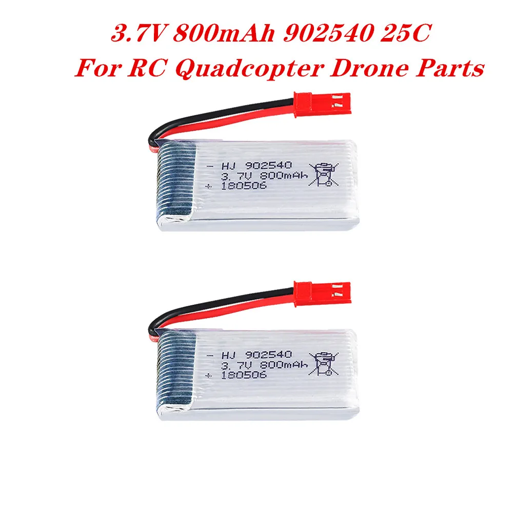 

2pcs/Lot 3.7V 800mAh 902540 Lipo Battery For MJXRC X400 X500 X800 HJ818 HJ819 X5 X5c CX-30 K60 M68 RC Quadcopter Drone Parts