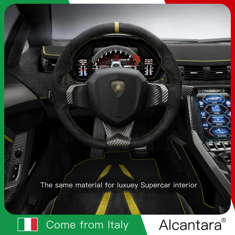 Full for Alcantara Case for iPhone 18 17 16 Pro Max 15 Compatible with MagSafe Luxury Suede Leather Supercar Phone Cases