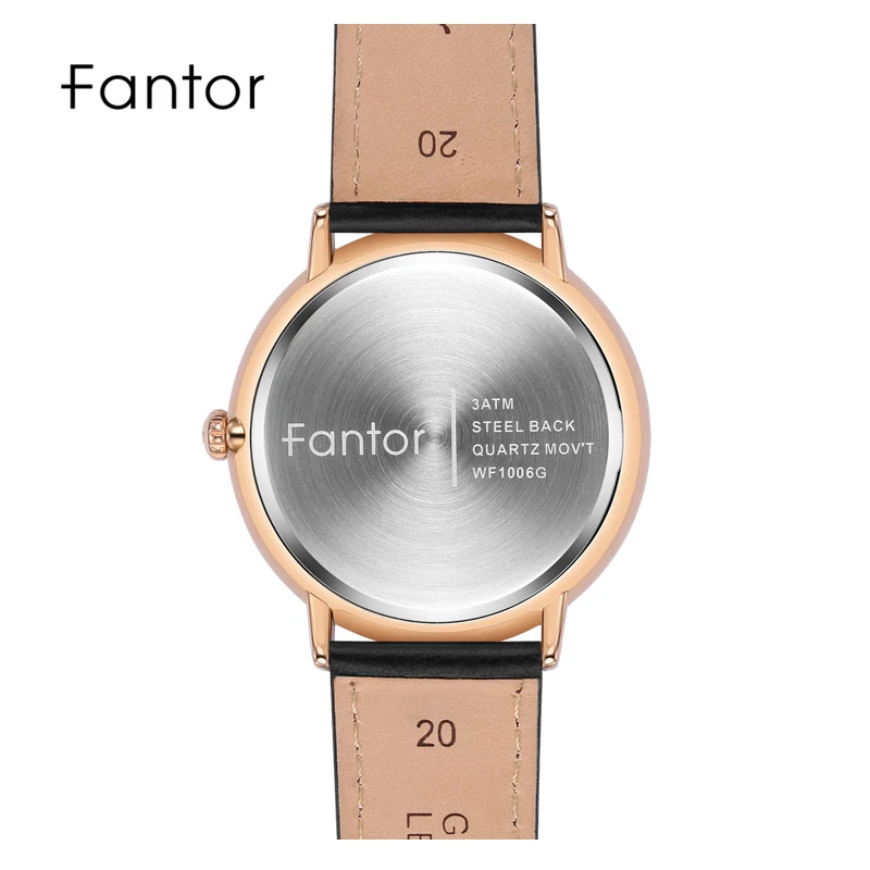 Fantor Men\'s Luxury Leather Brand Top Casual Business Wristwatches Chronograph Man Wrist Quartz Watches