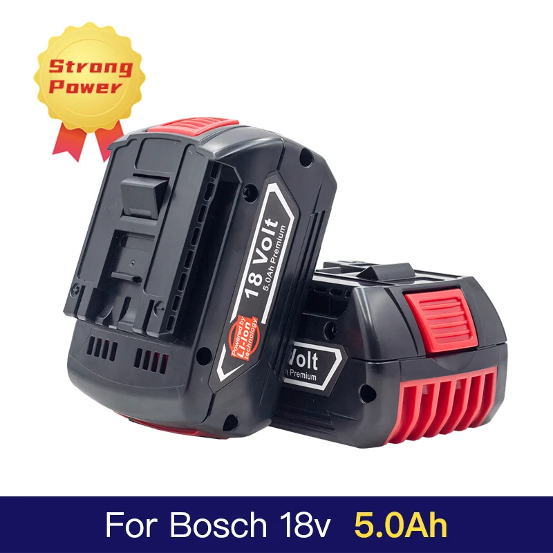 The latest 18V 5.0Ah for Bosch GBH GDR GSR 1080 DDS180 BAT614G replacement rechargeable power tool lithium-ion battery charger